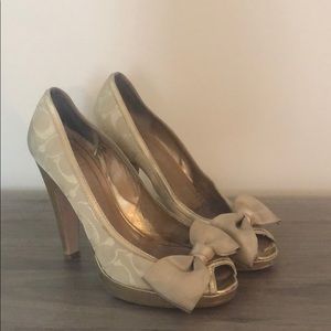 Gold Coach Heels 8.5